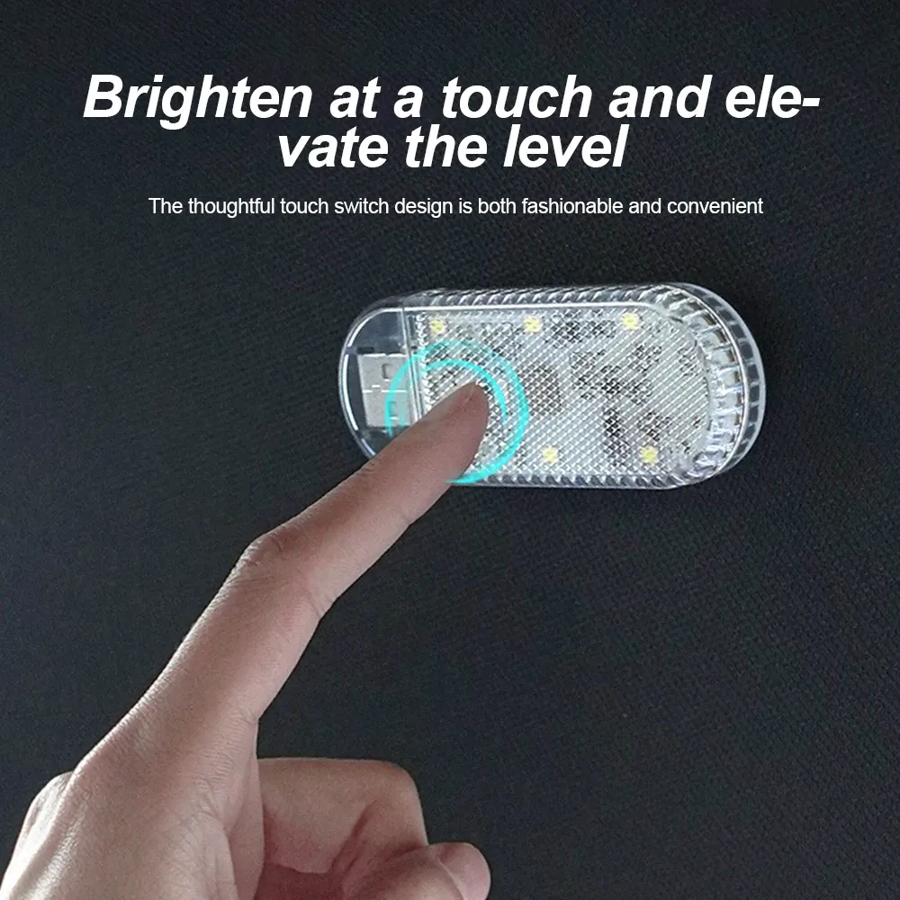 Lampe tactile LED de voiture, éclairage doux