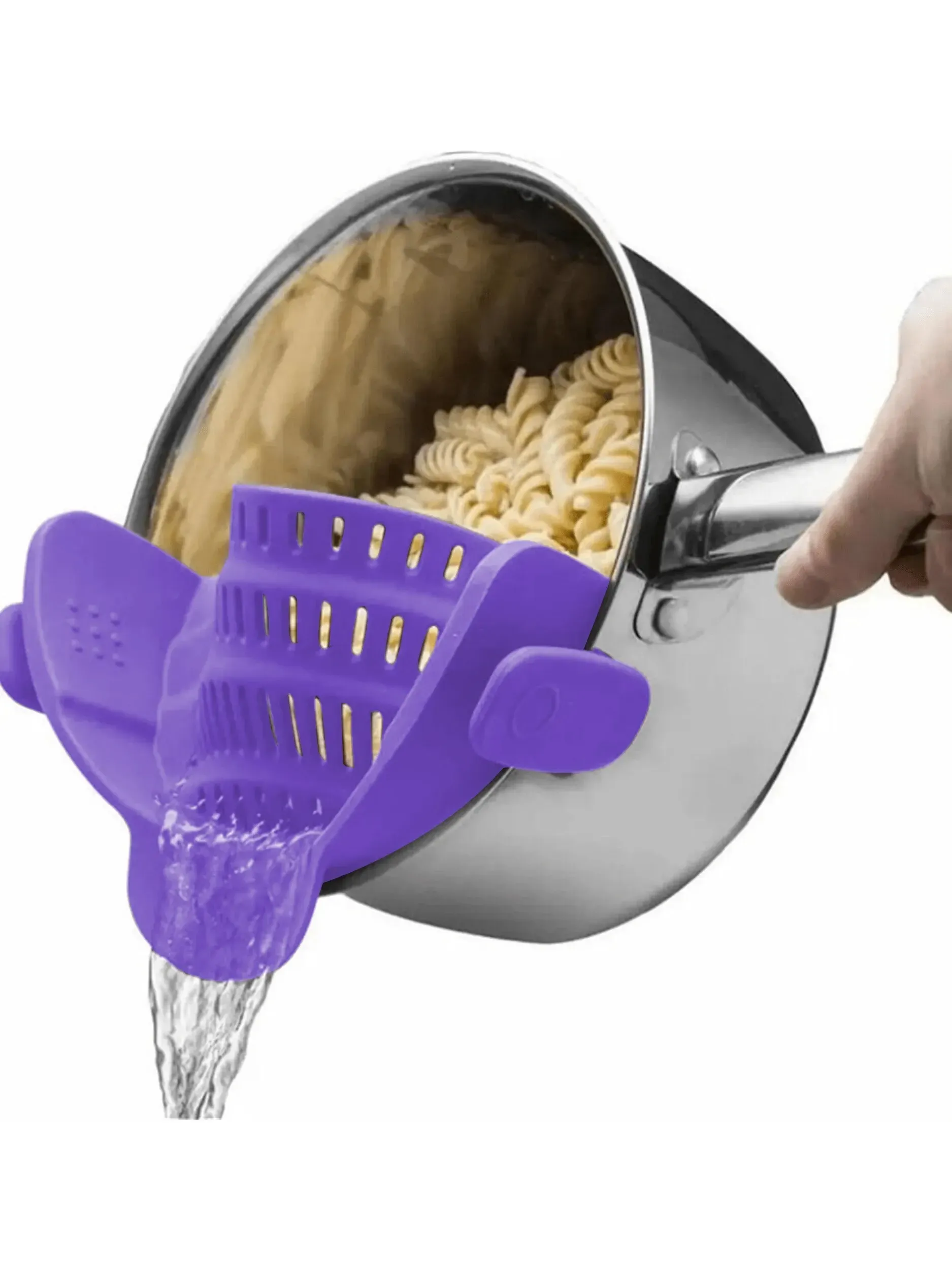 Passoire en silicone réglable à clipser pour casseroles et bols, idéale pour nouilles et pâtes, 1 pièce 13