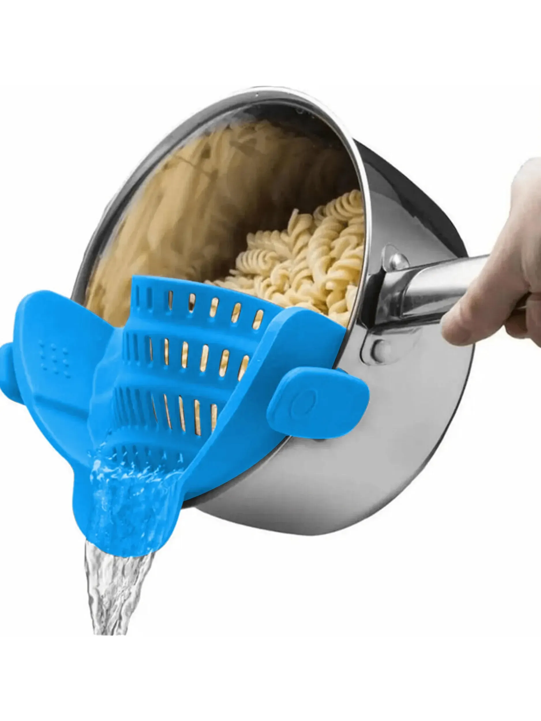 Passoire en silicone réglable à clipser pour casseroles et bols, idéale pour nouilles et pâtes, 1 pièce 12