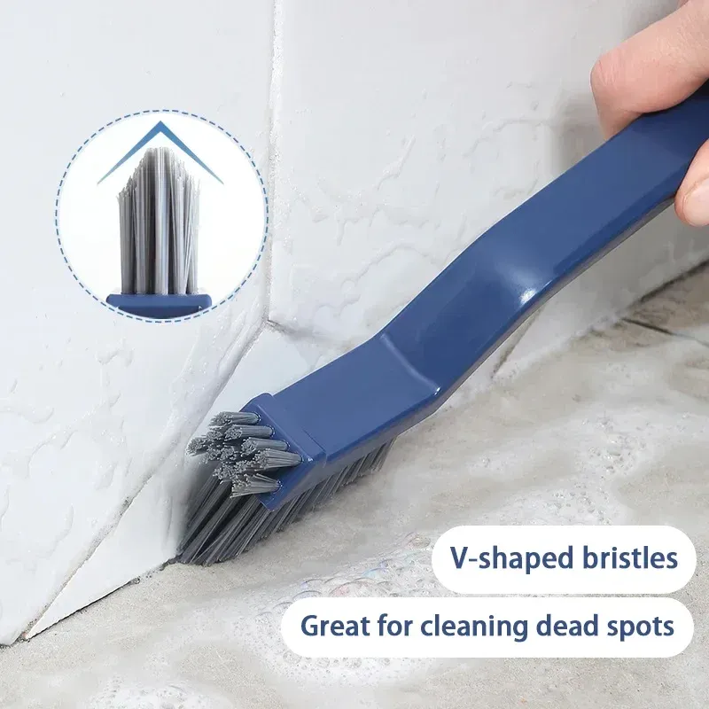 Brosse de nettoyage 2 en 1 pour coins et espaces, pour carrelage de salle de bain et de sol 1