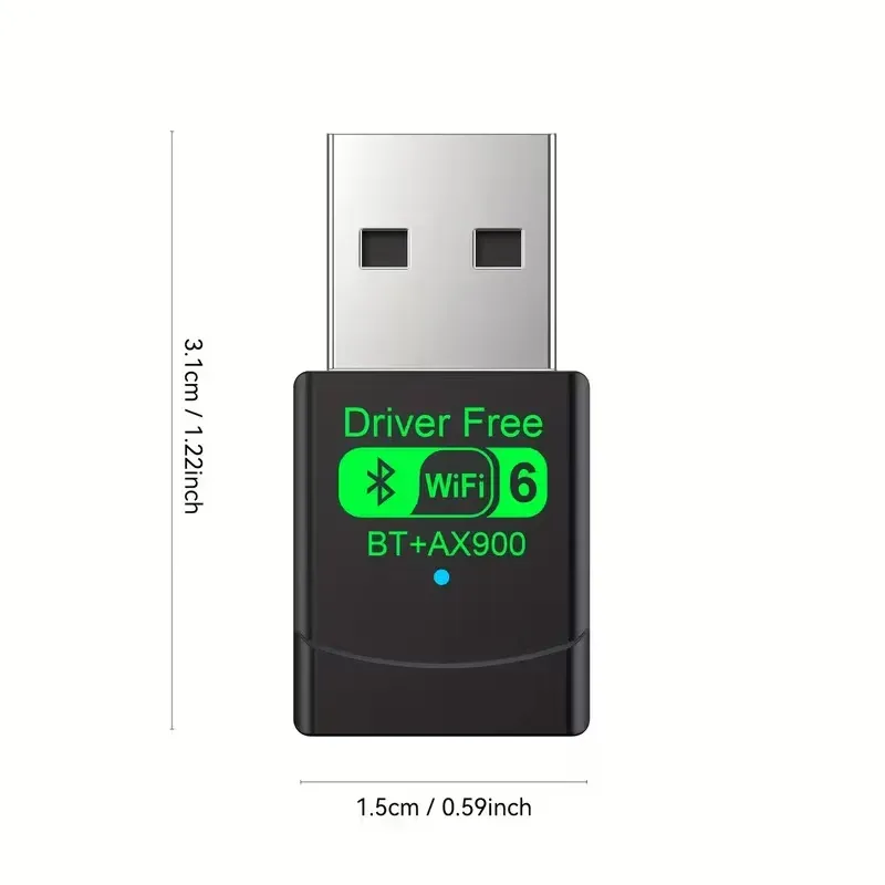 Adaptateur USB WiFi 6 et Bluetooth 5.4 AX900 2-en-1, double bande 2,4 GHz / 5 GHz 6