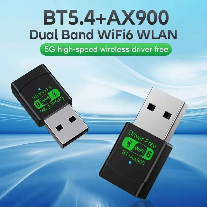 Adaptateur USB Wi-Fi 6 Bluetooth 5.4 AX900 2-en-1 en utilisation