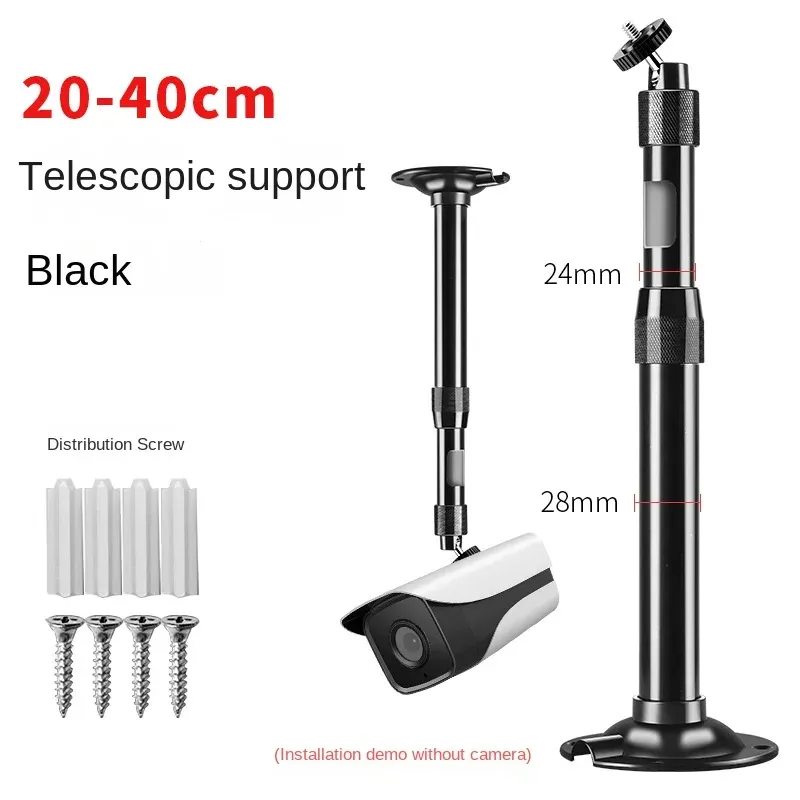 Support de projecteur caméra de surveillance, support télescopique de fixation murale et plafond, 20-40 cm, 30-60 cm, 40-80 cm, 60-120 cm