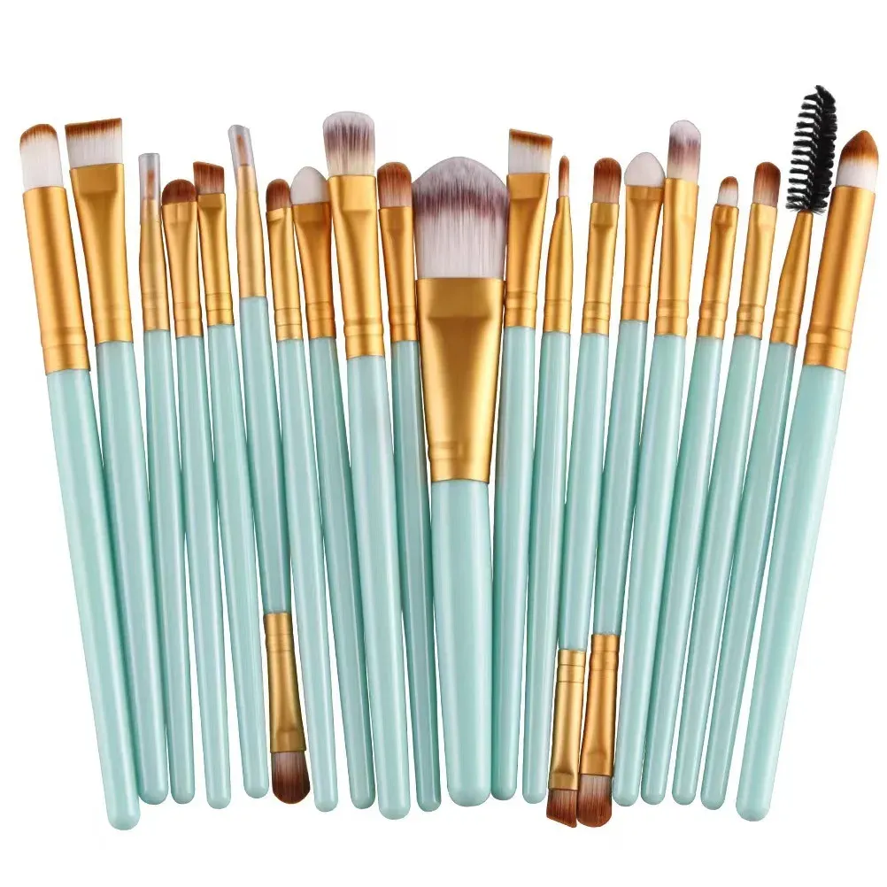 20 pinceaux à paupières complets, outil de beauté, logo neutre, pinceau à eyeliner offert 3