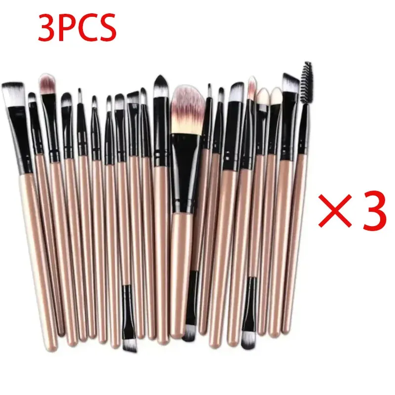 20 pinceaux à paupières complets, outil de beauté, logo neutre, pinceau à eyeliner offert 9