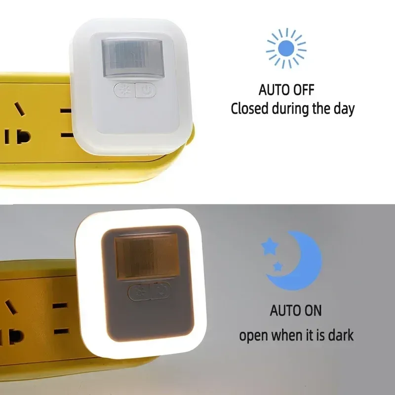 Veilleuse LED intelligente à détection de mouvement et de son, luminosité réglable 4