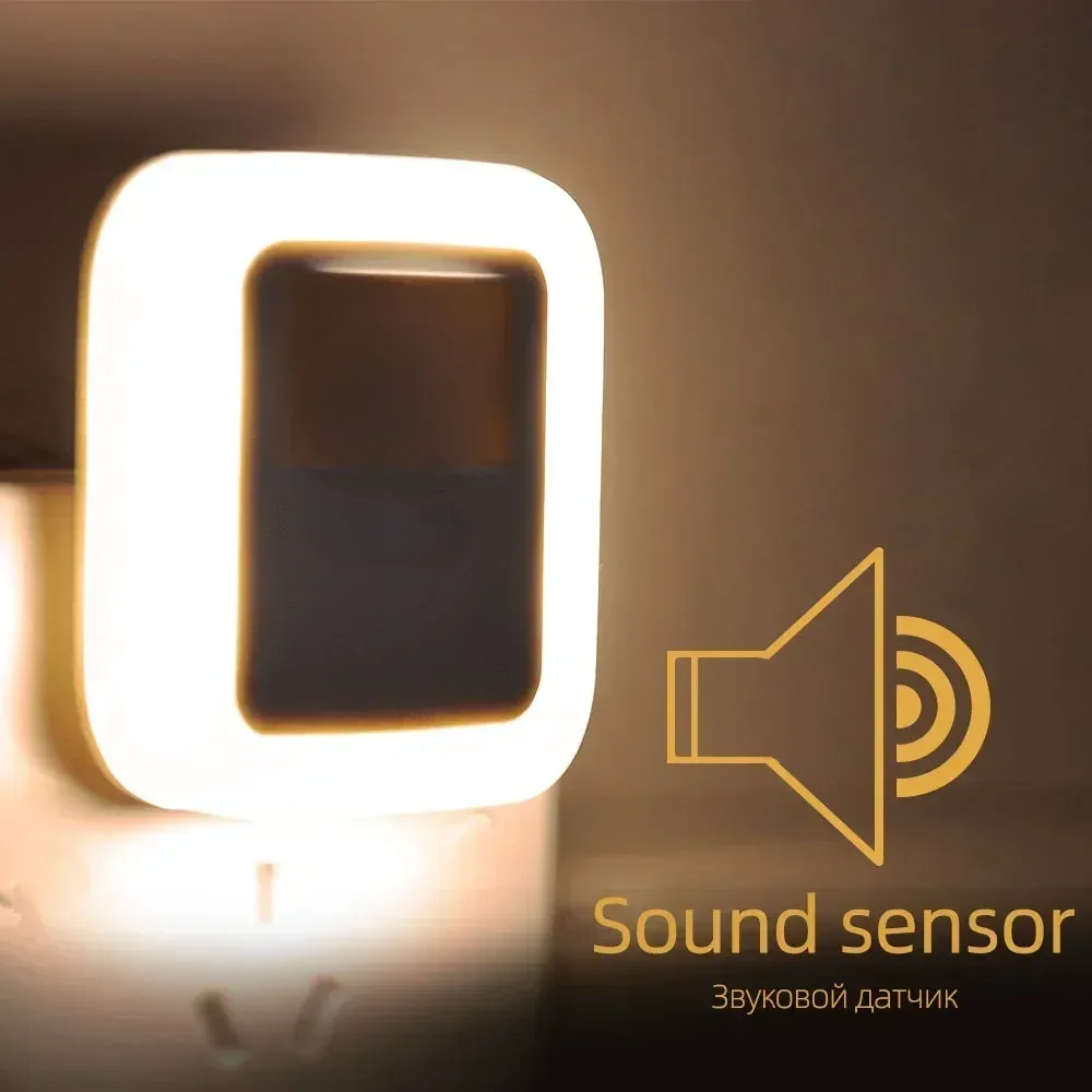 Veilleuse LED intelligente à détection de mouvement et de son, luminosité réglable 7