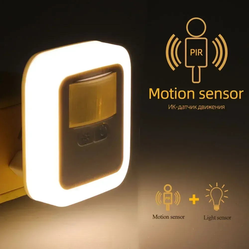 Veilleuse LED intelligente à détection de mouvement et de son, luminosité réglable 10