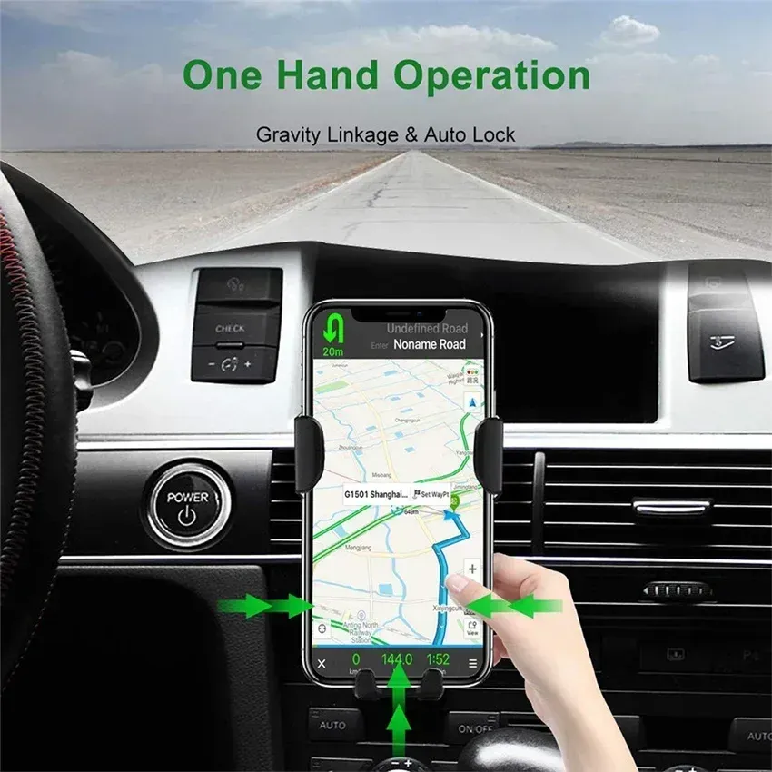 Vue détaillée du support de téléphone de voiture