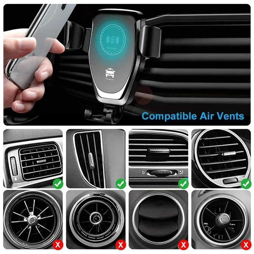 Support de téléphone sans fil pour voiture en situation