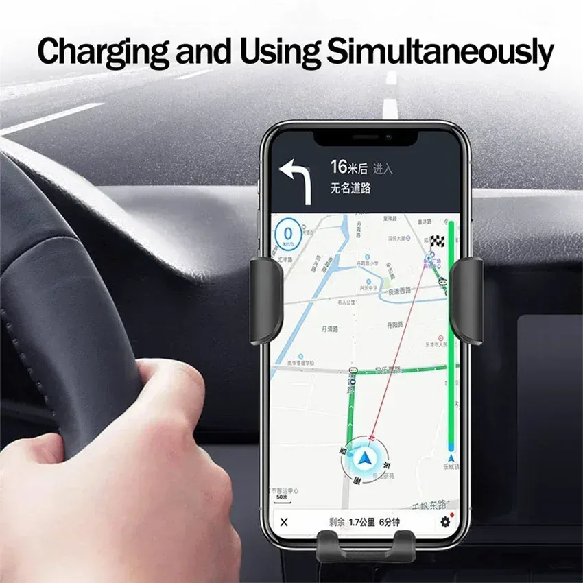 Support de téléphone de voiture en usage