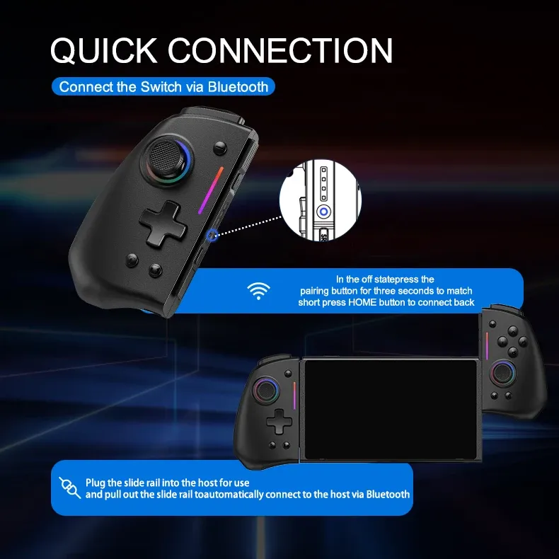 Manette sans fil LinYuvo KS42 Meteor Light, vue de détail