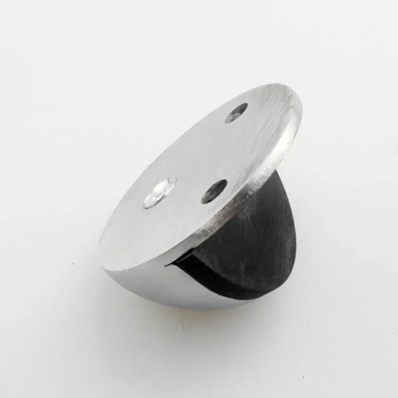 Butée de porte magnétique en caoutchouc et acier inoxydable, autocollante, sans perçage, à fixation au sol invisible 2