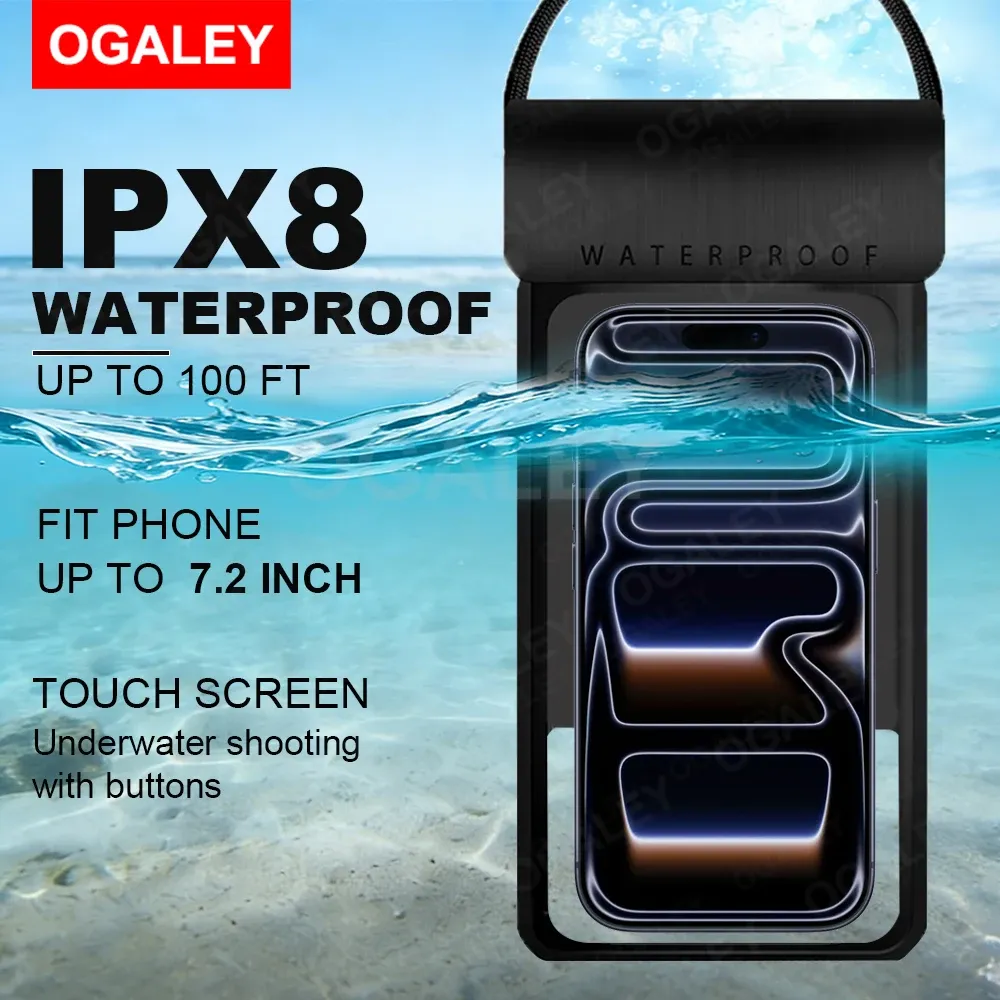 Pochette Étanche IPX8 pour iPhone 17 et 18 Pro Max, Compatible Écran Tactile, Idéale pour la Plage et la Croisière 11