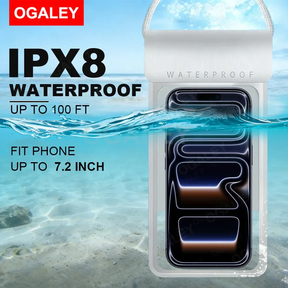 Pochette Étanche IPX8 pour iPhone 17 et 18 Pro Max, Compatible Écran Tactile, Idéale pour la Plage et la Croisière 8