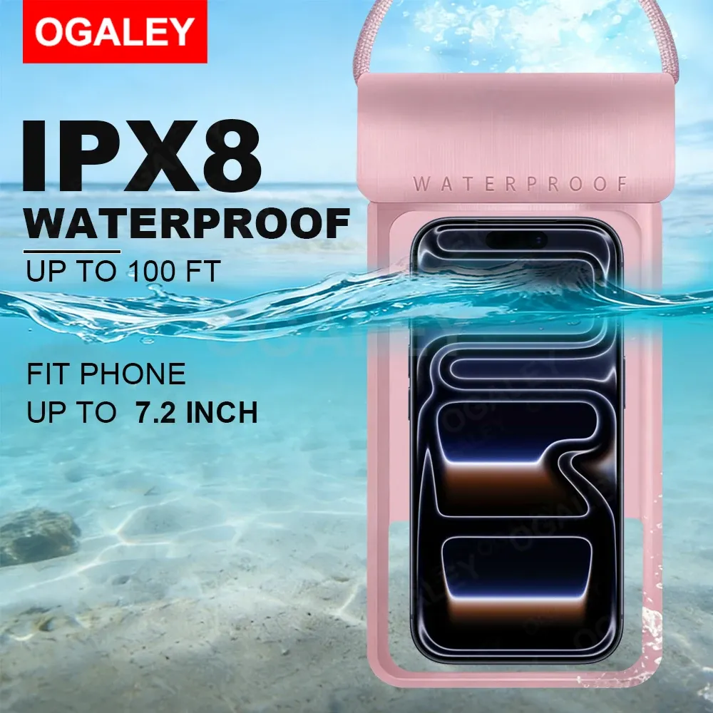 Pochette Étanche IPX8 pour iPhone 17 et 18 Pro Max, Compatible Écran Tactile, Idéale pour la Plage et la Croisière 9