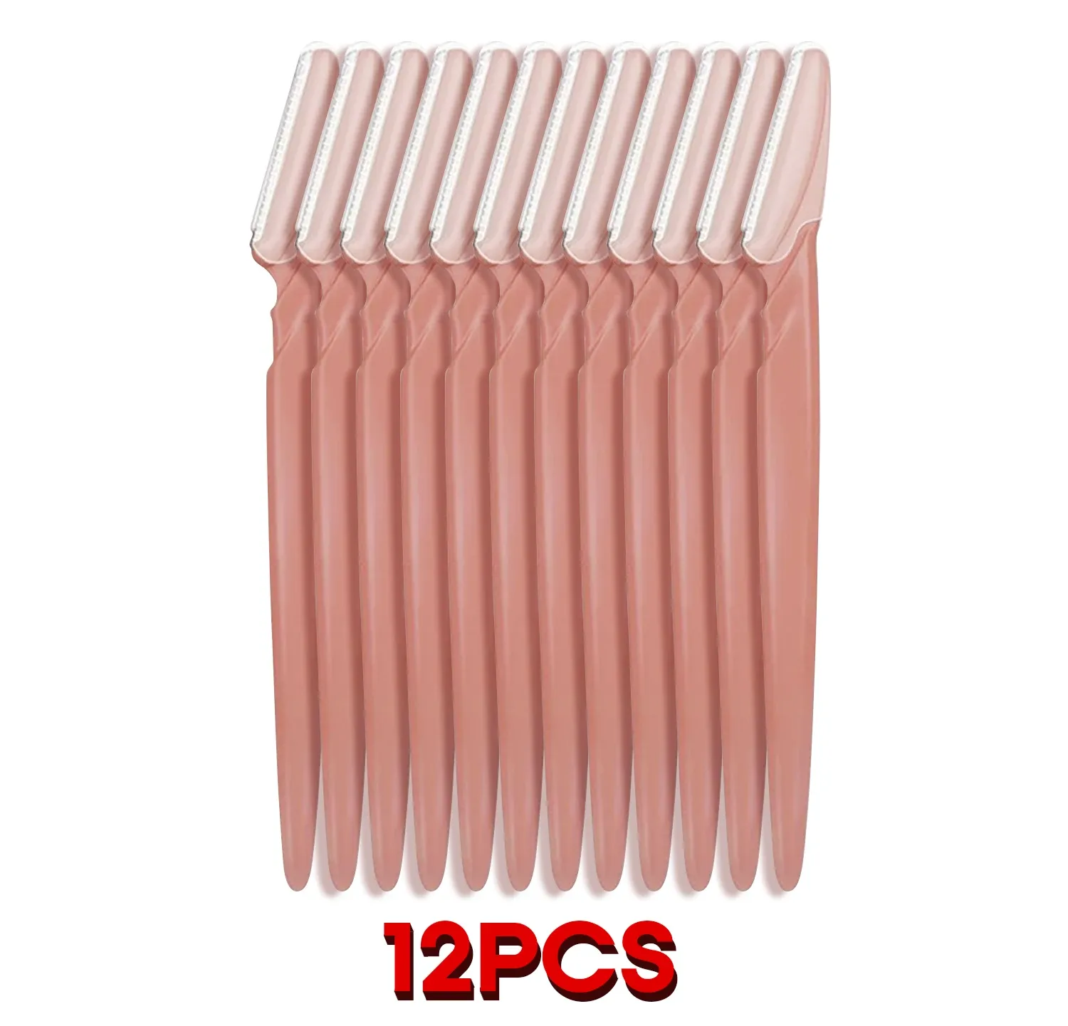 Rasoir à sourcils 12/30/40/66 pièces, rasoir sûr pour le visage et le corps, lames de rasoir pour femme, couteau de mise en forme des sourcils, marron 10