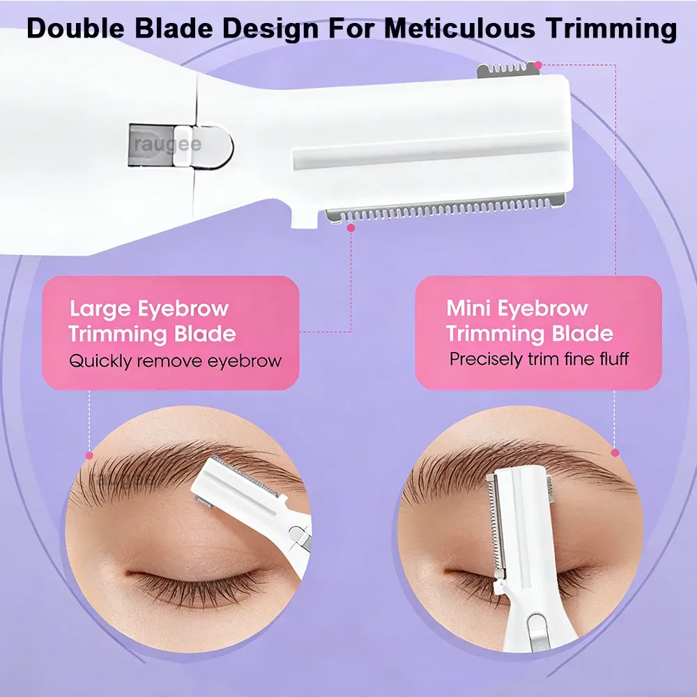 Tondeuse à sourcils électrique portable, rasoir féminin pour visage et corps 4