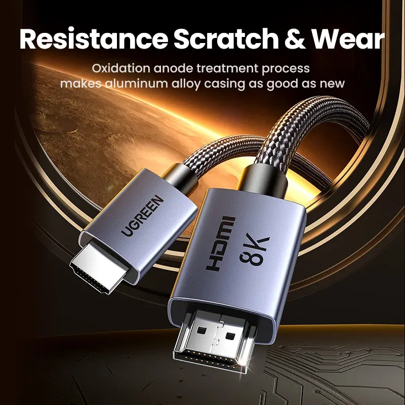 UGREEN Câble HDMI 8K/60Hz, 48 Gbps, Dolby Vision, HDCP 2.3, compatible PS5 et Xiaomi TV Box, Ultra High Speed 5
