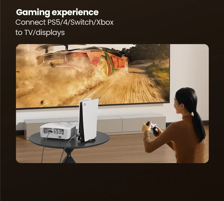 Console de jeu connectée à un téléviseur