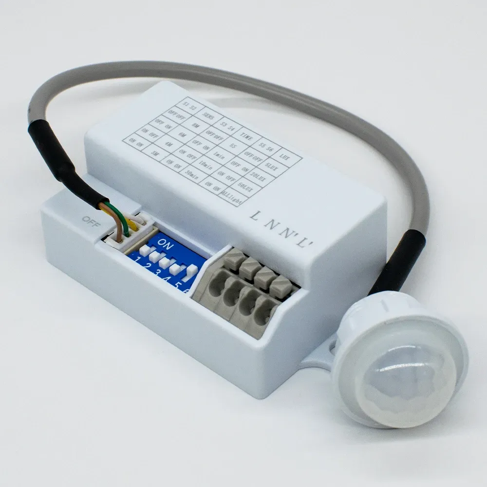 Interrupteur à détecteur de mouvement PIR 110-220 V avec réglage de la temporisation pour éclairage 3