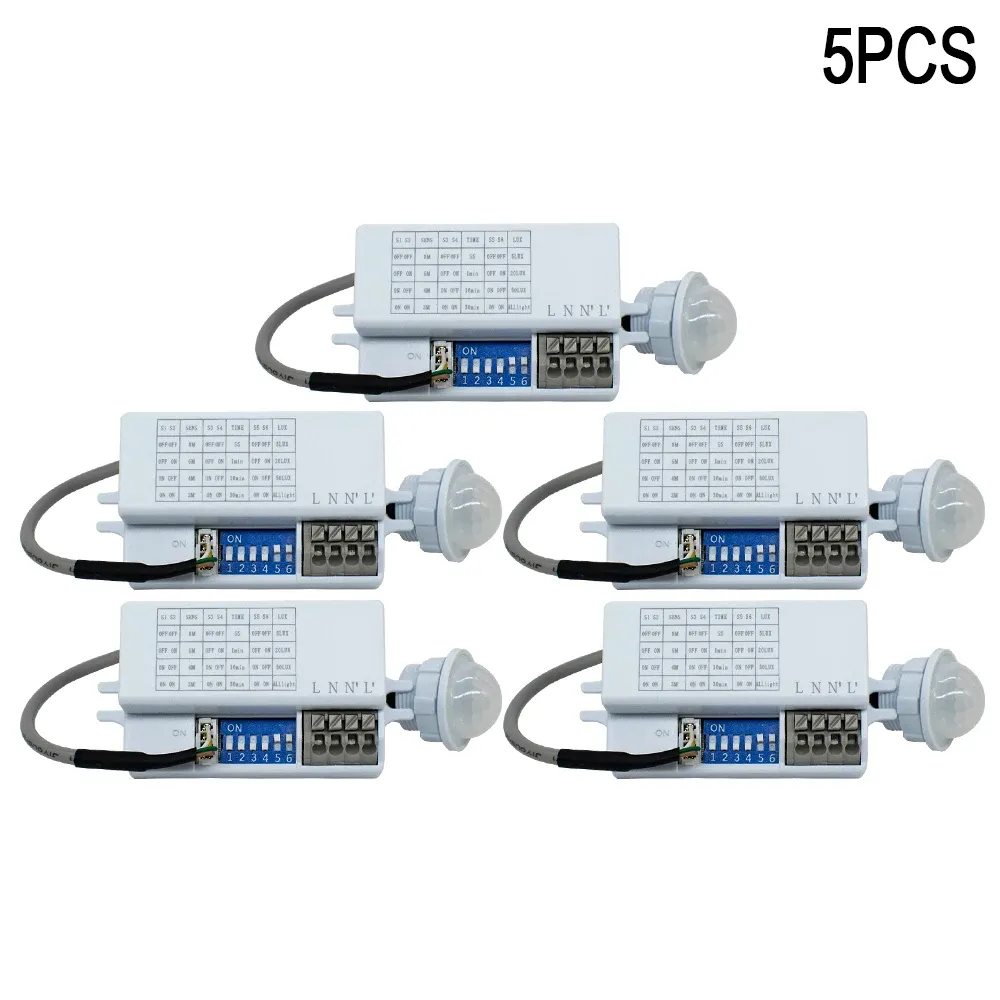 Interrupteur à détecteur de mouvement PIR 110-220 V avec réglage de la temporisation pour éclairage 10