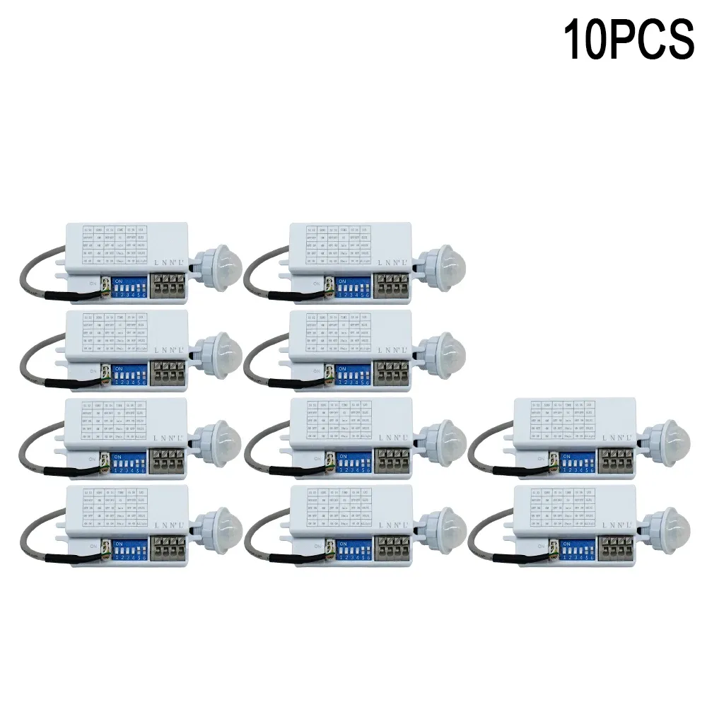 Interrupteur à détecteur de mouvement PIR 110-220 V avec réglage de la temporisation pour éclairage 7
