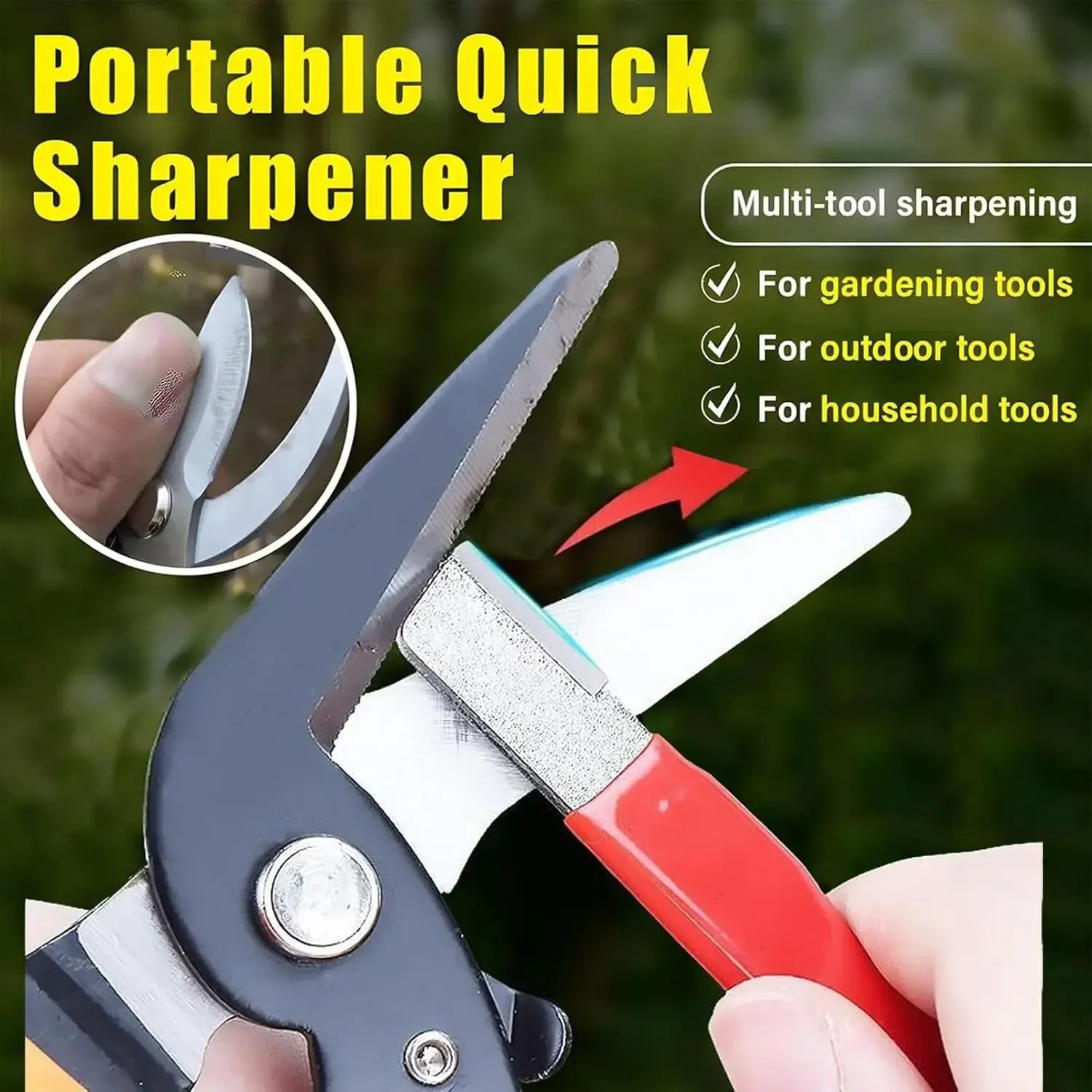 Affûteur rapide portable en acier allié pour couteaux, ciseaux et outils de cuisine, avec pierre à aiguiser 2