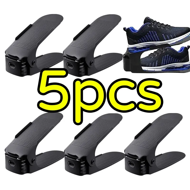 Lot de 5/10 supports de rangement réglables pour chaussures, étagère à chaussures pour placard, armoire, support de rangement pour chaussures, boîte à chaussures 3