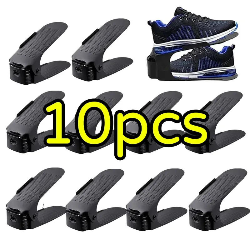 Lot de 5/10 supports de rangement réglables pour chaussures, étagère à chaussures pour placard, armoire, support de rangement pour chaussures, boîte à chaussures 8