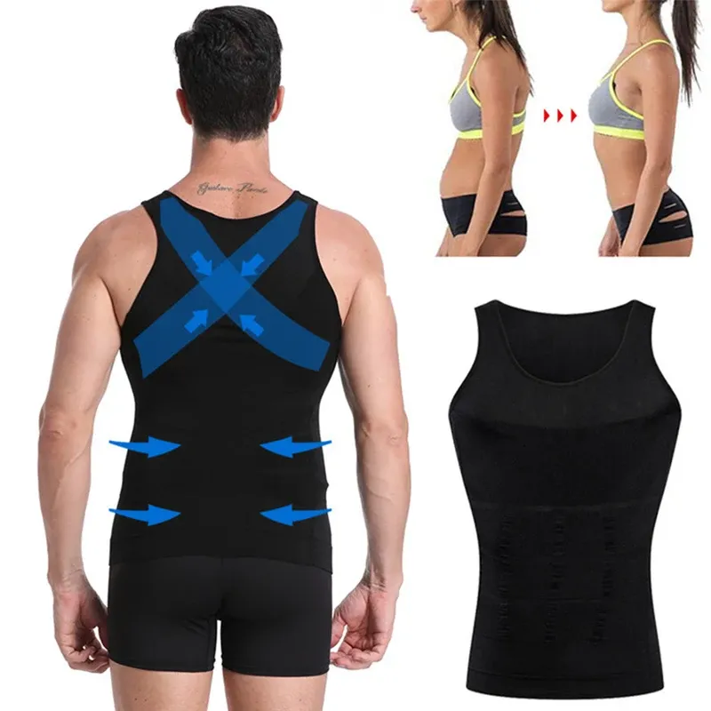 Gilet gainant minceur pour homme, compression ventre plat 3