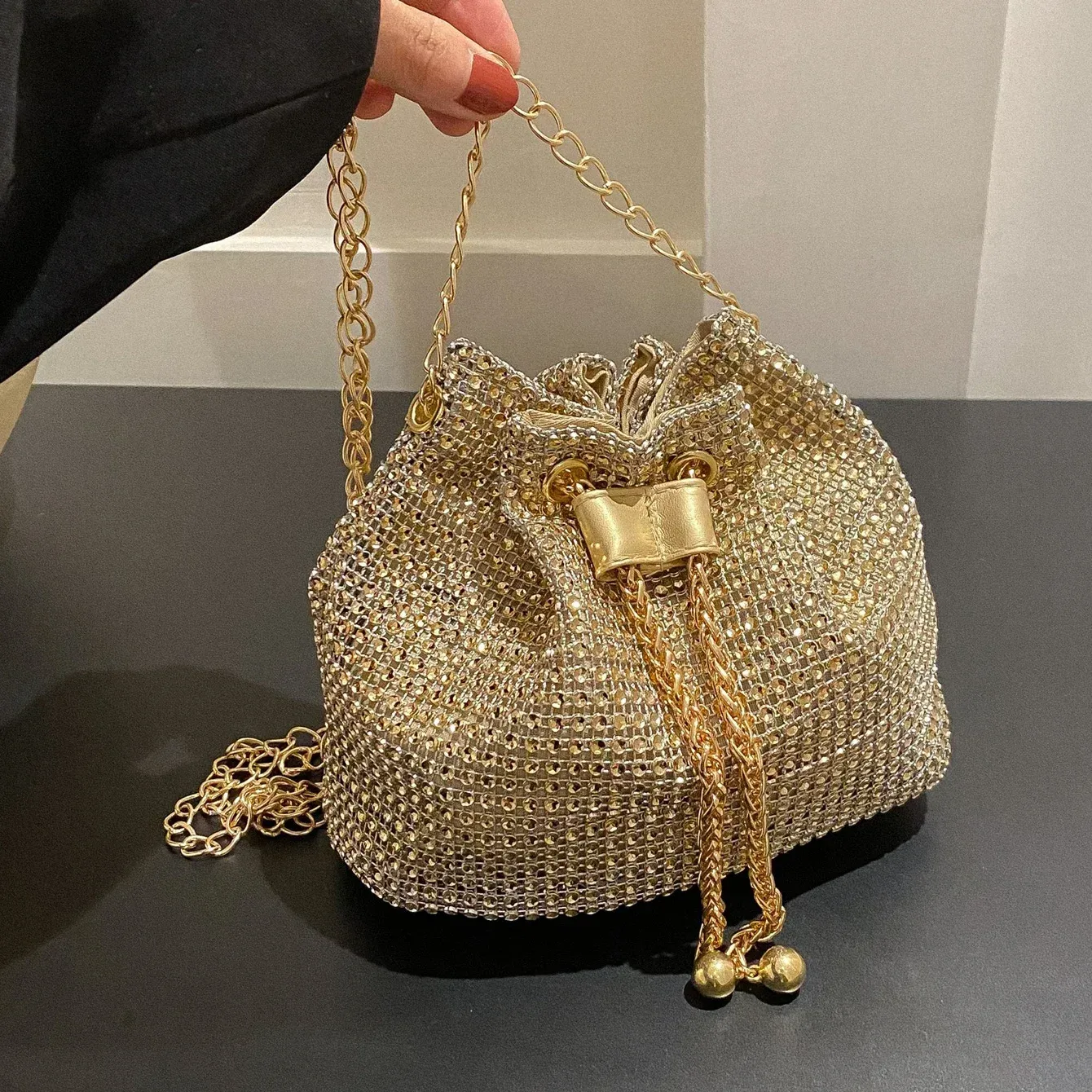 Détail du design élégant du sac seau