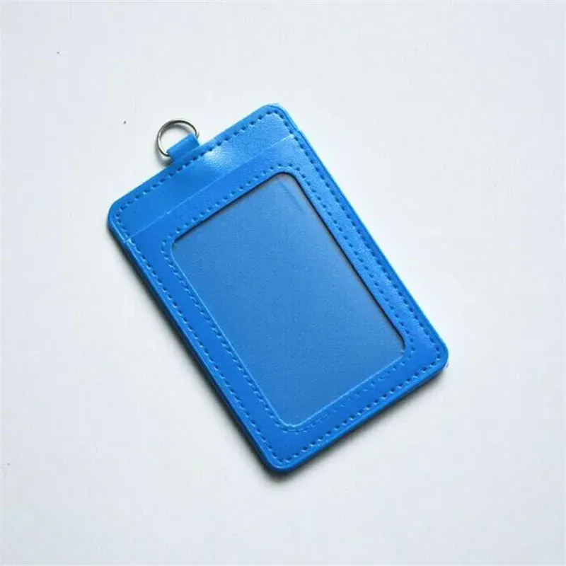 Porte-cartes rétractable en cuir pour homme et femme, avec lanière pour carte d'identité, pass de bus et étui pour cartes bancaires 14