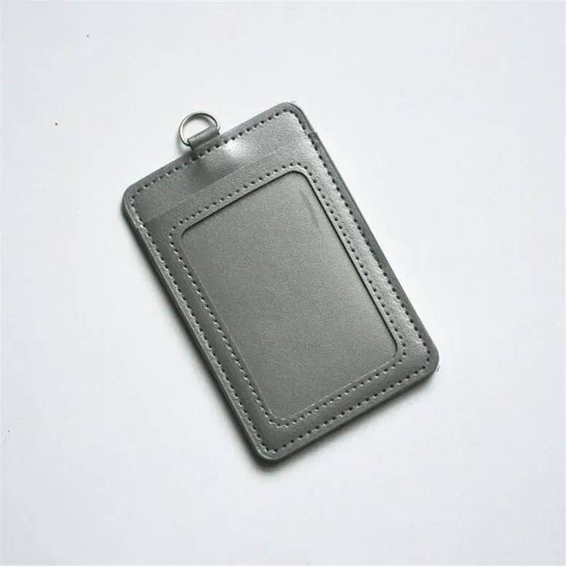 Porte-cartes rétractable en cuir pour homme et femme, avec lanière pour carte d'identité, pass de bus et étui pour cartes bancaires 9
