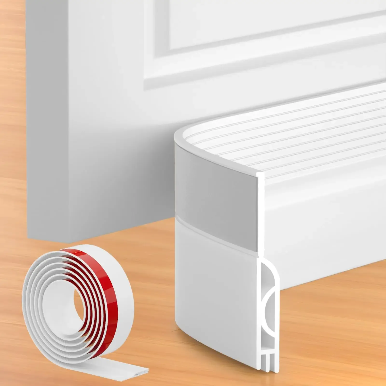 Bas de porte 1/2 m avec bande d'étanchéité, isolation phonique et thermique 12
