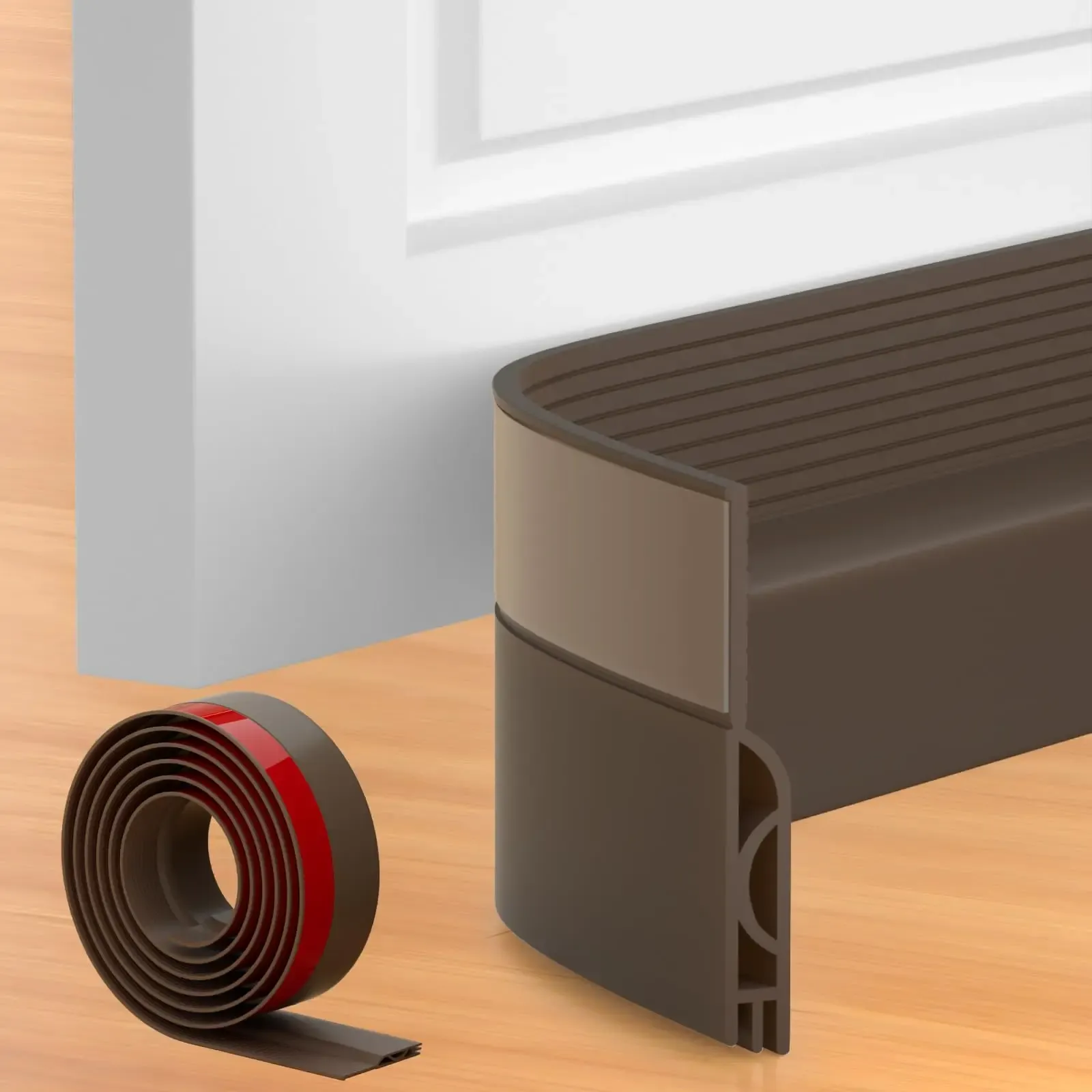 Bas de porte 1/2 m avec bande d'étanchéité, isolation phonique et thermique 13
