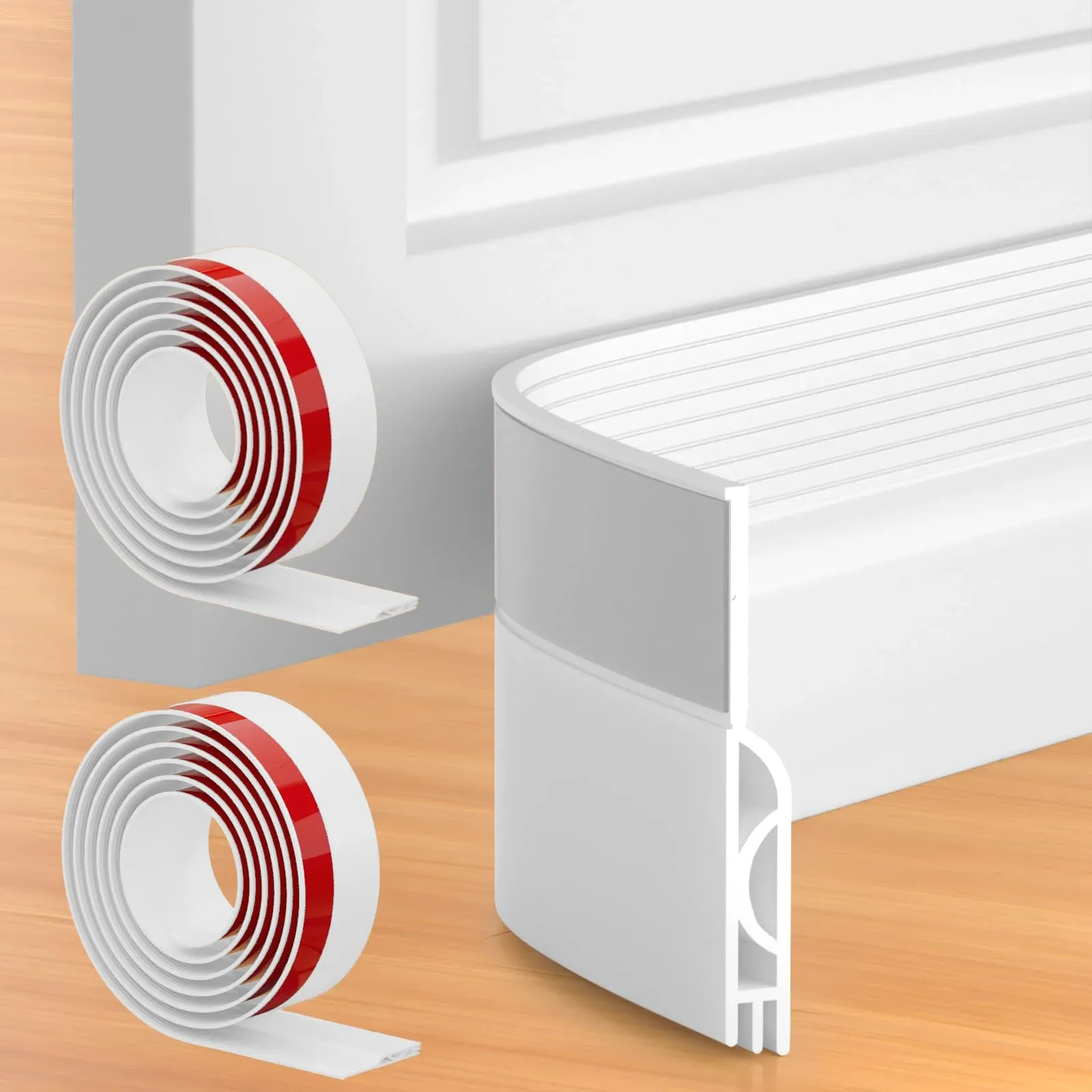 Bas de porte 1/2 m avec bande d'étanchéité, isolation phonique et thermique 8