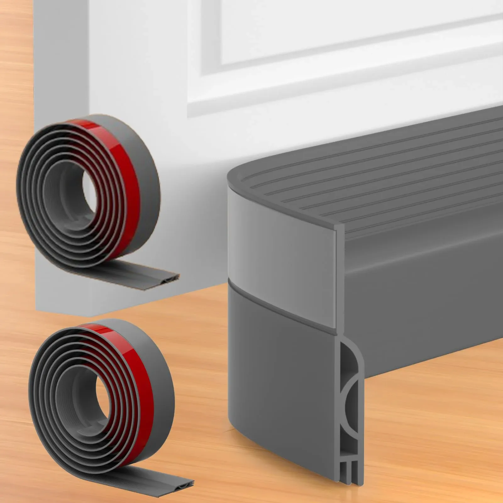 Bas de porte 1/2 m avec bande d'étanchéité, isolation phonique et thermique 10