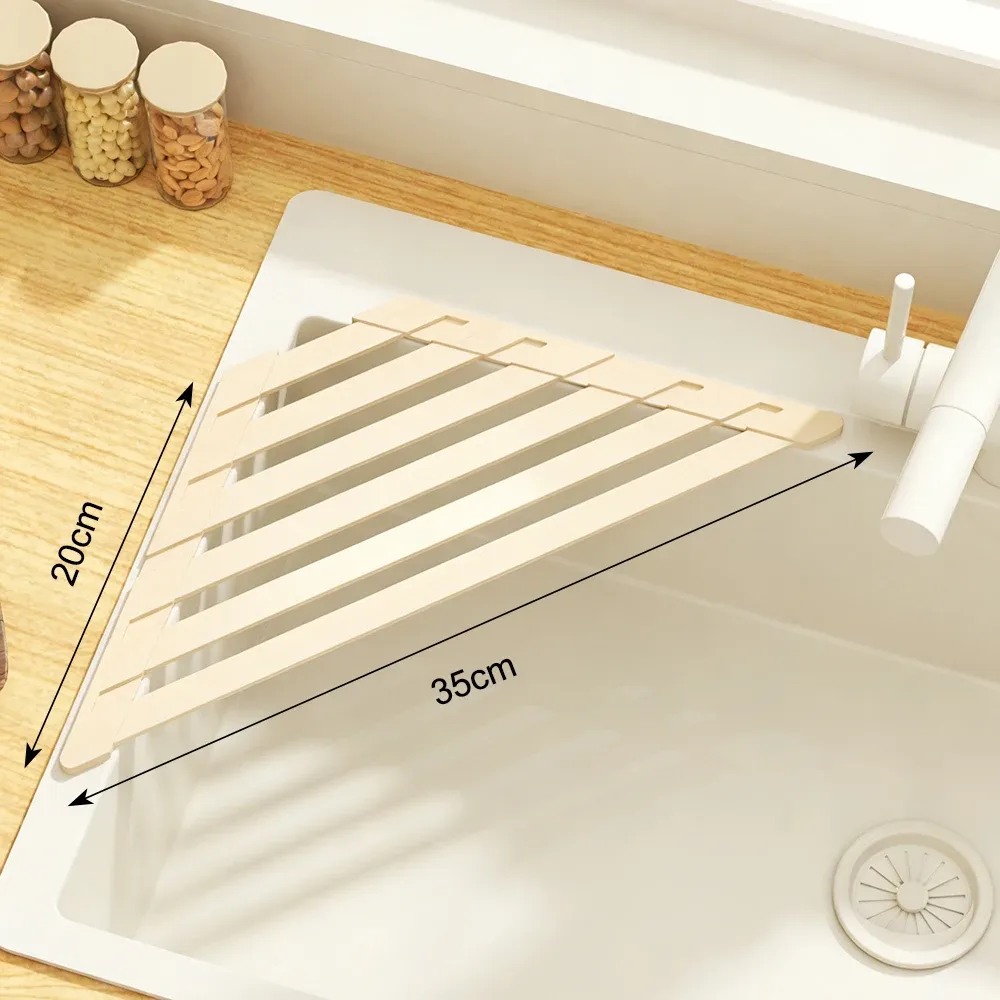 Égouttoir pliable pour évier de cuisine avec barre porte-serviettes, égouttoir réglable pour vaisselle, verres, casseroles et poêles 7