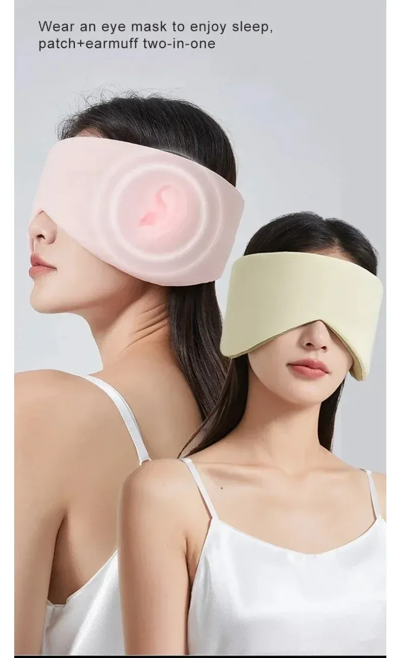 Masque de sommeil en soie glacée, vue d'ensemble du design