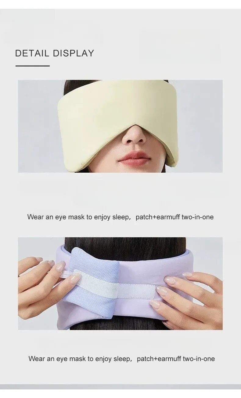 Masque de sommeil en soie glacée, pour le voyage