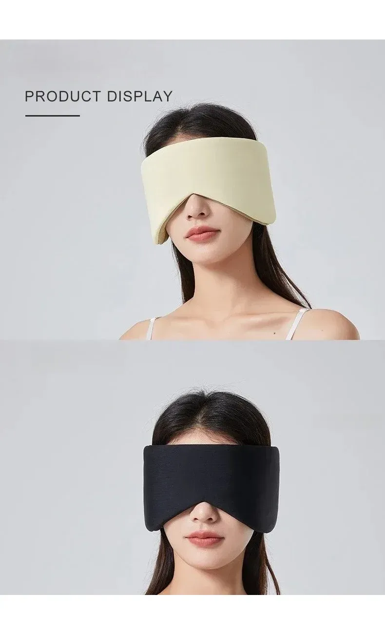 Masque de sommeil en soie glacée, occultation totale