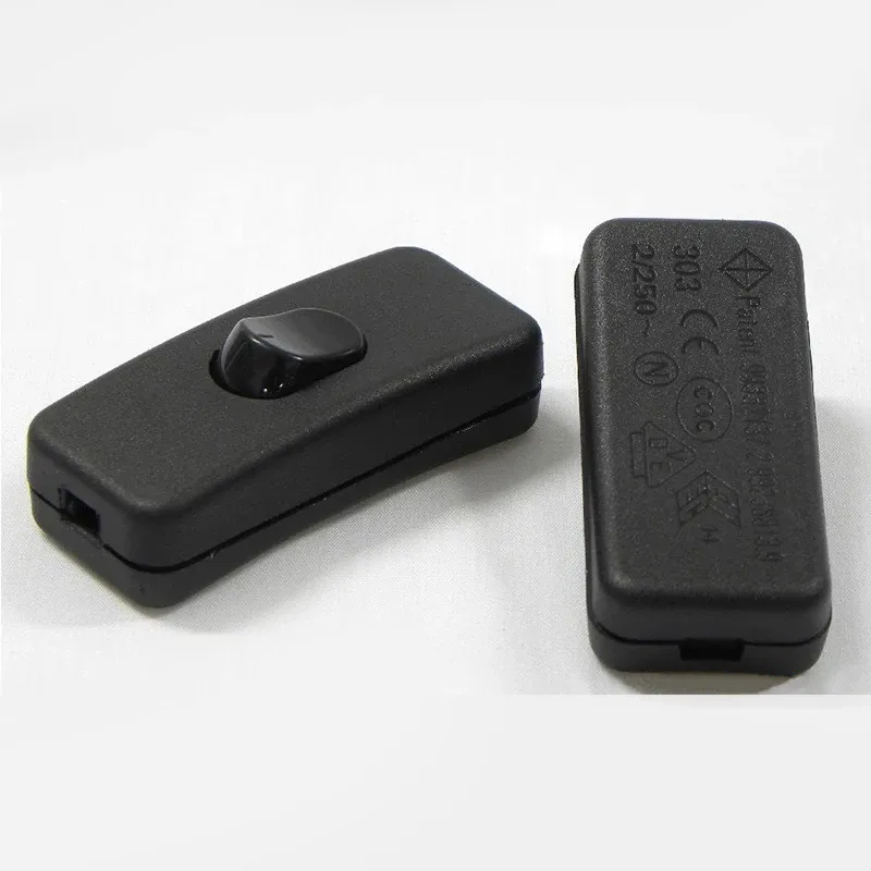 Interrupteur à bascule pour cordon de lampe de bureau, commande marche/arrêt 250 V CA pour éclairage LED 5