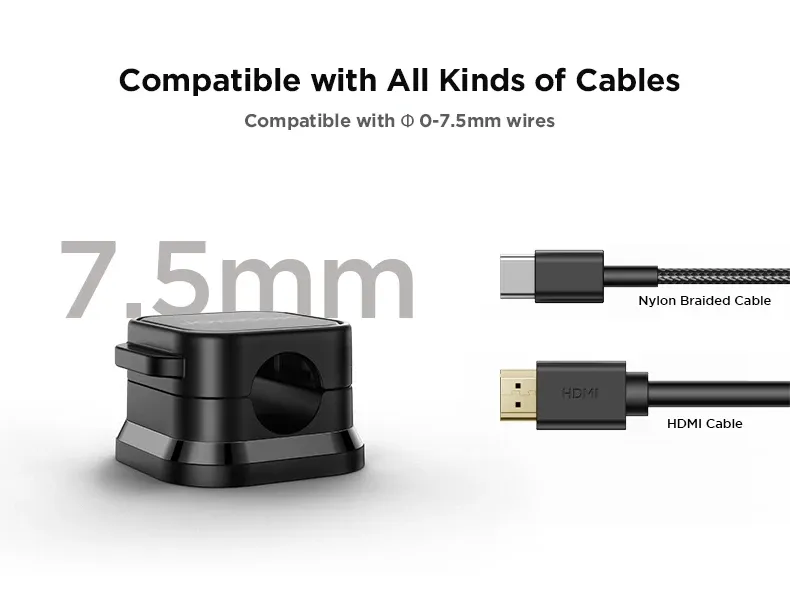 Compatible avec tous types de câbles