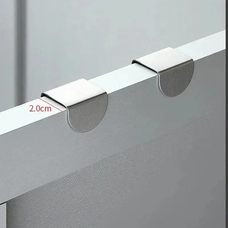 Crochet de porte en forme de Z en acier inoxydable pour armoire de salle de bain, lot de 1, 3, 6 ou 10 5
