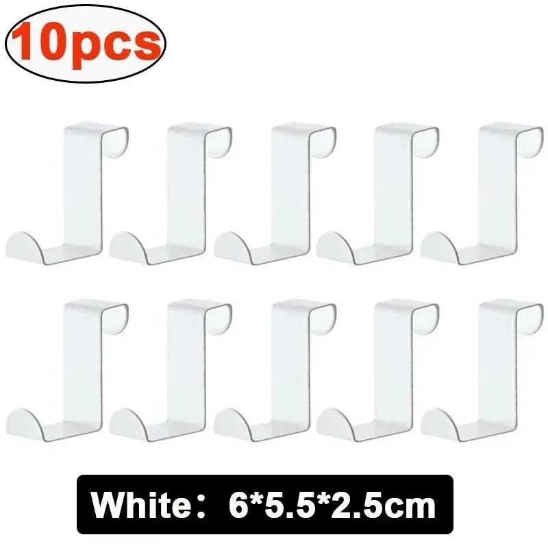 Crochet de porte en forme de Z en acier inoxydable pour armoire de salle de bain, lot de 1, 3, 6 ou 10 13