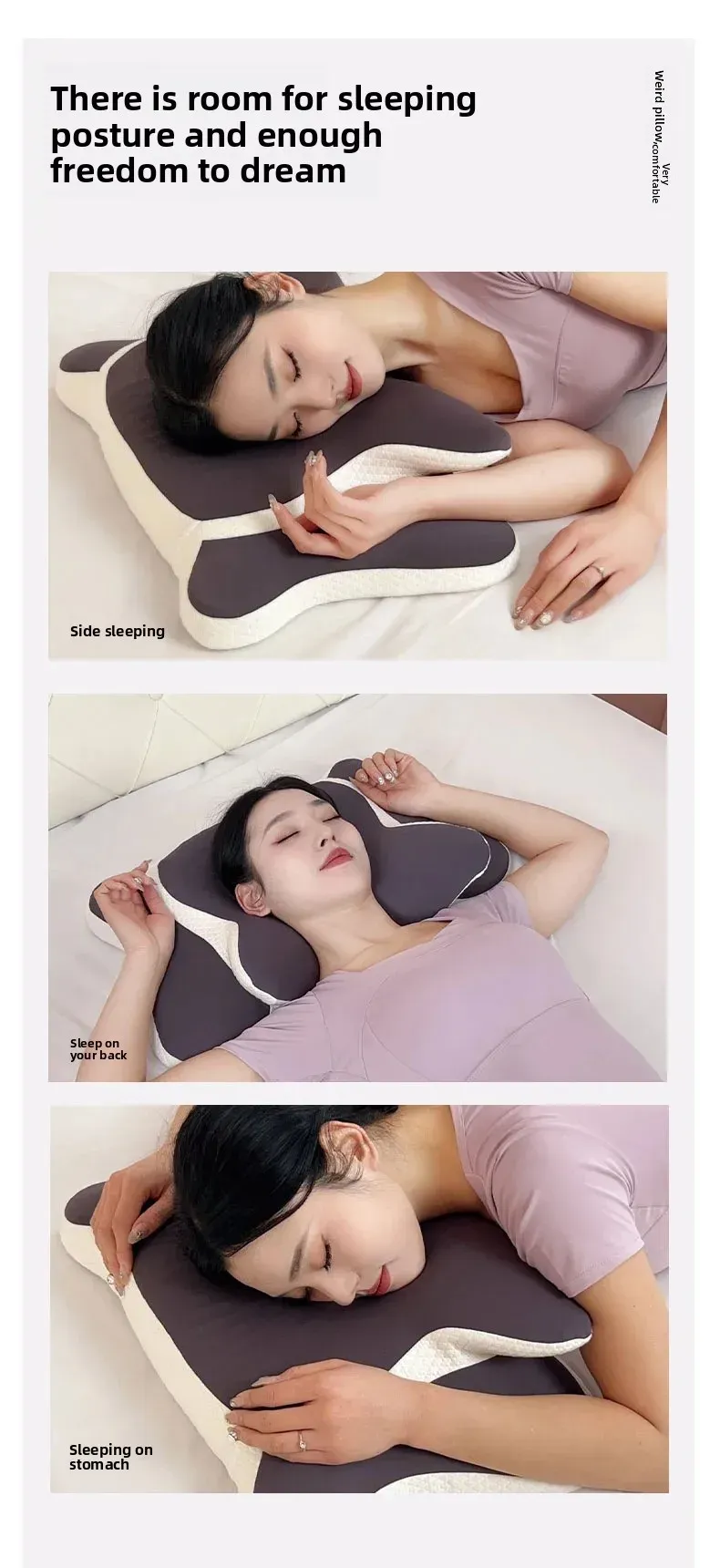Détail de l'oreiller cervical orthopédique