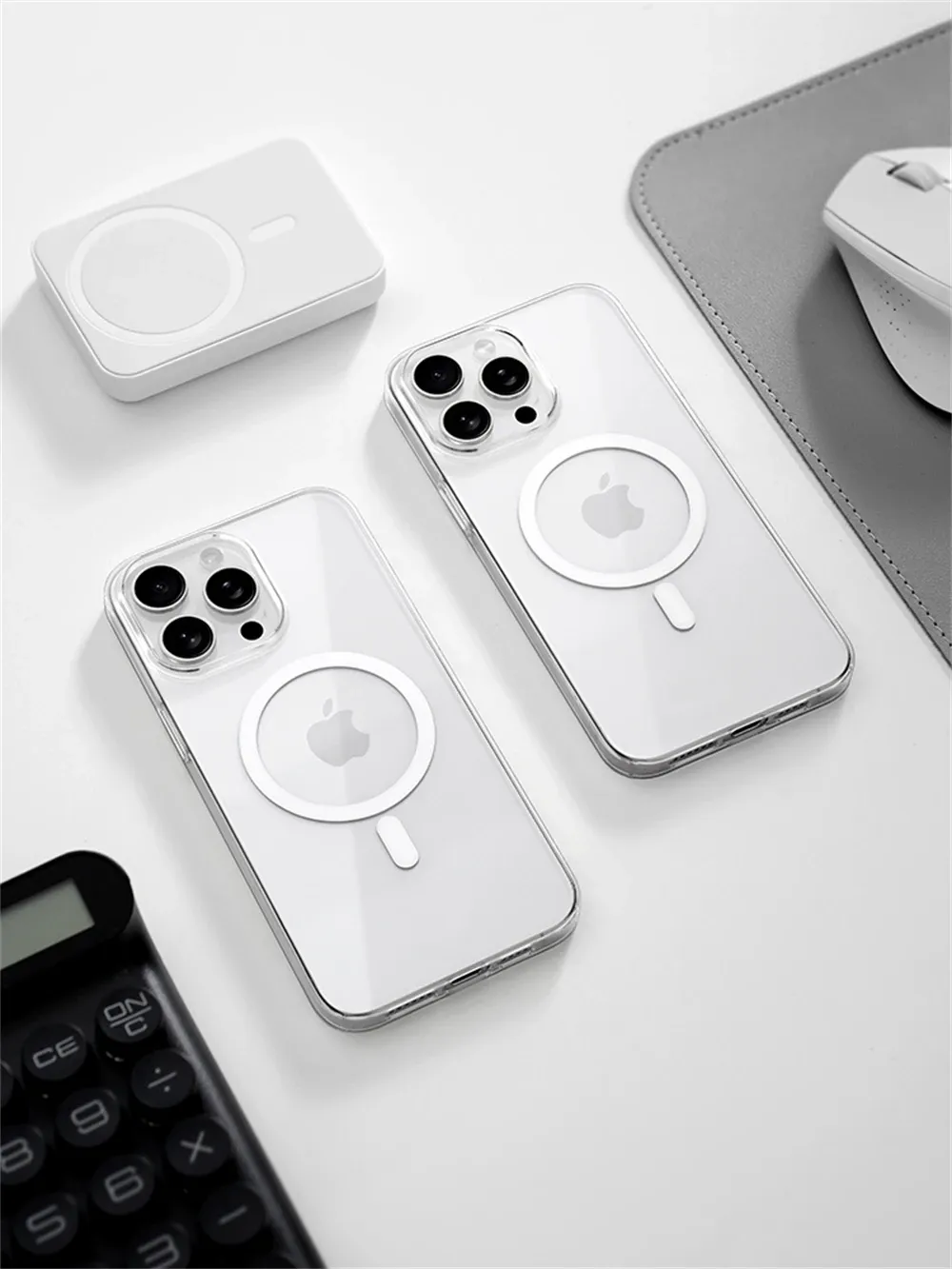 Coque transparente en situation d'utilisation