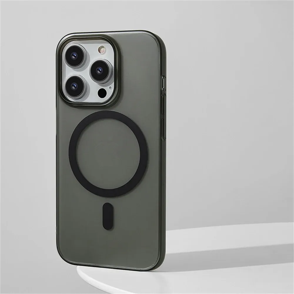 Coque magnétique transparente ultra-fine en PC rigide HD pour iPhone 12 à 18 Pro Max, compatible MagSafe 10