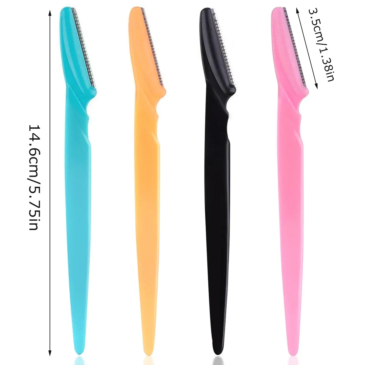 Rasoirs à sourcils avec récipient, tondeuse visage pour épilation, outils de coupe sûrs, lot de 30 pièces 5